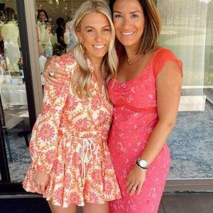 ZARA mini printed dress with belt